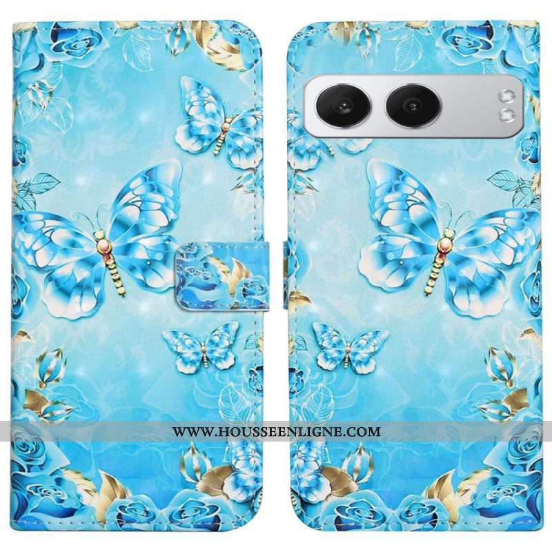 Housse OnePlus Nord 4 Papillons Bleus 3D