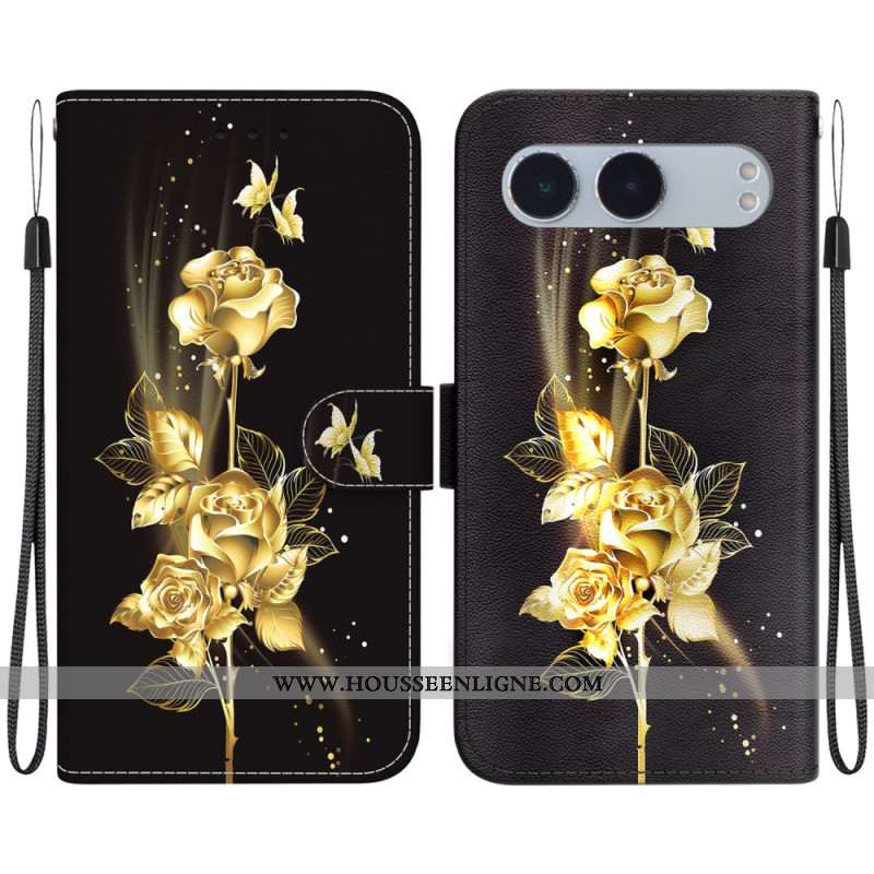 Housse OnePlus Nord 4 Papillons Dorés et Roses