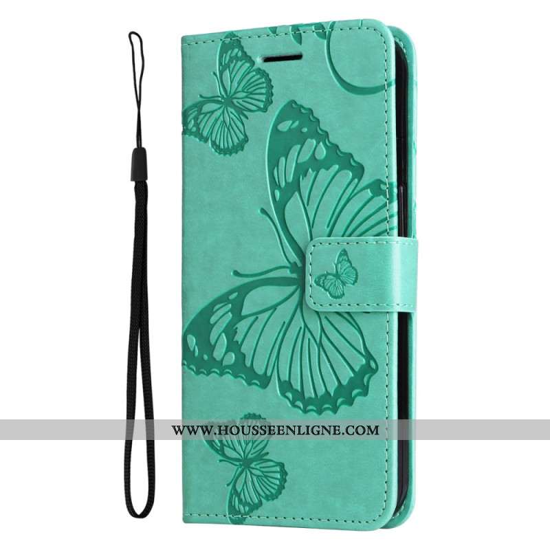 Housse OnePlus Nord 4 Papillons Géants à Lanière