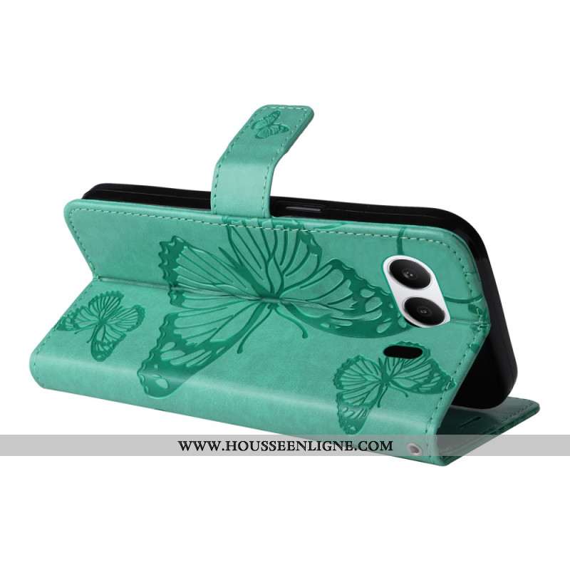 Housse OnePlus Nord 4 Papillons Géants à Lanière