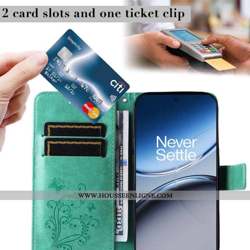 Housse OnePlus Nord 4 Papillons Géants à Lanière