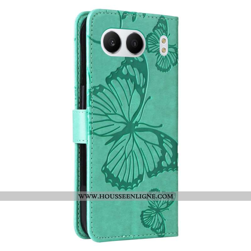 Housse OnePlus Nord 4 Papillons Géants à Lanière