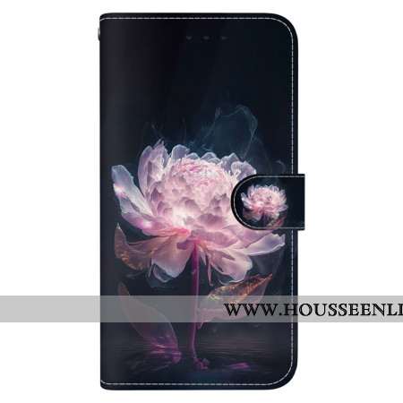 Housse OnePlus Nord 4 Pivoine Pourpre à Lanière