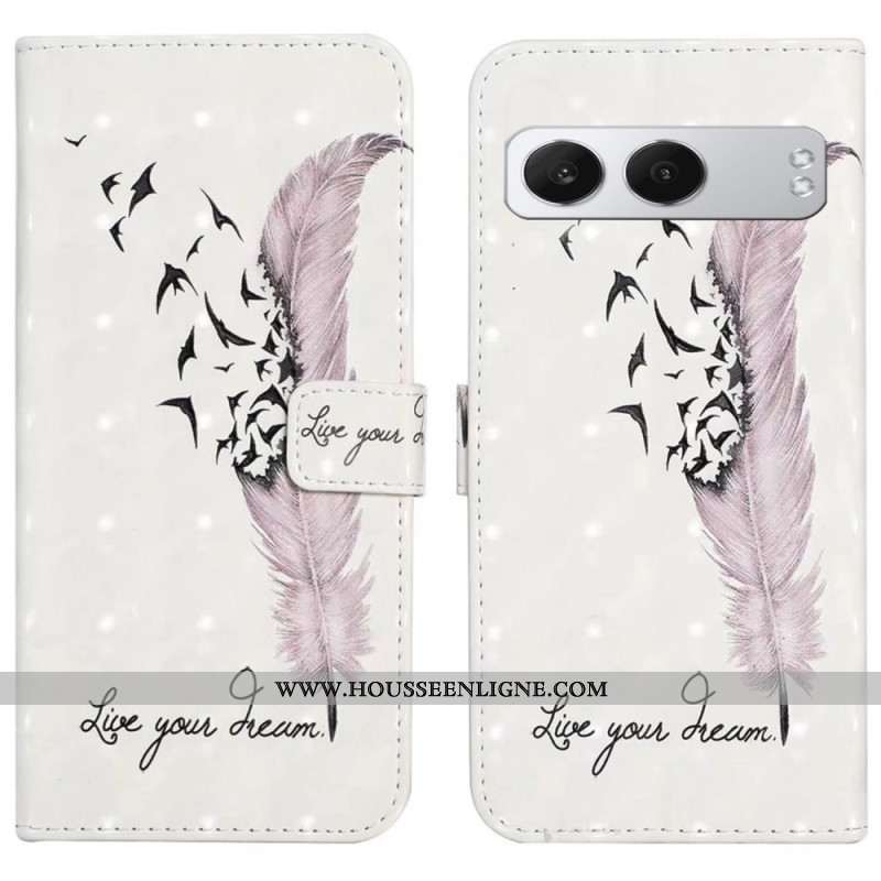 Housse OnePlus Nord 4 Plume Rose 3D