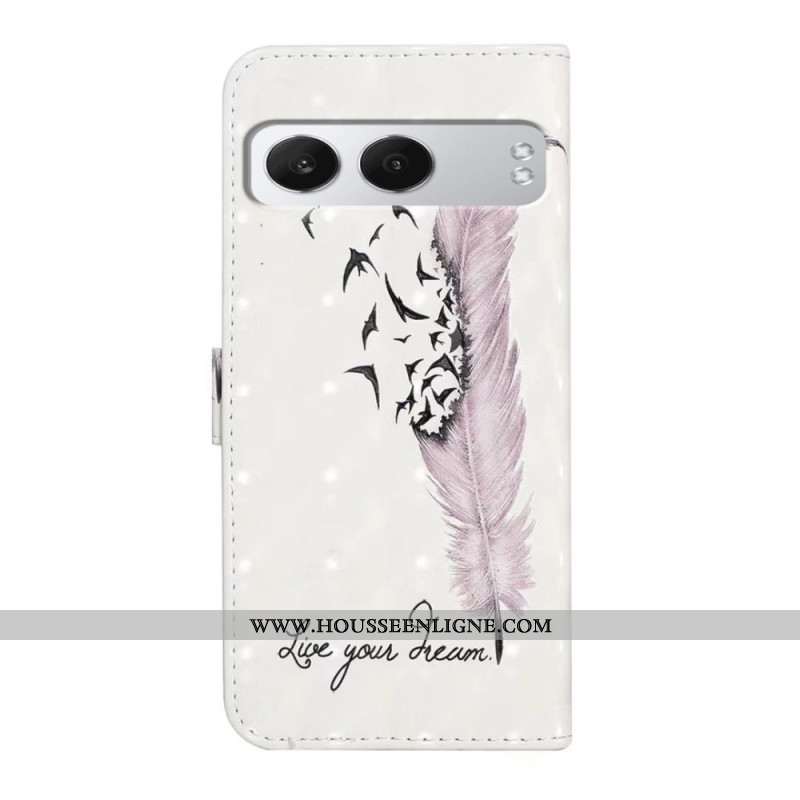 Housse OnePlus Nord 4 Plume Rose 3D