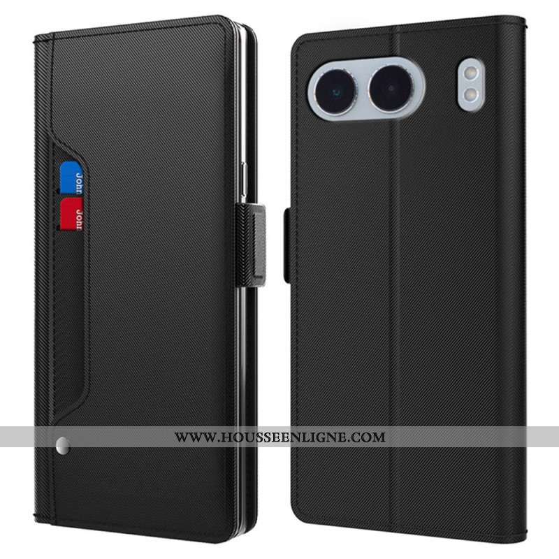 Housse OnePlus Nord 4 Porte-Cartes et Miroir