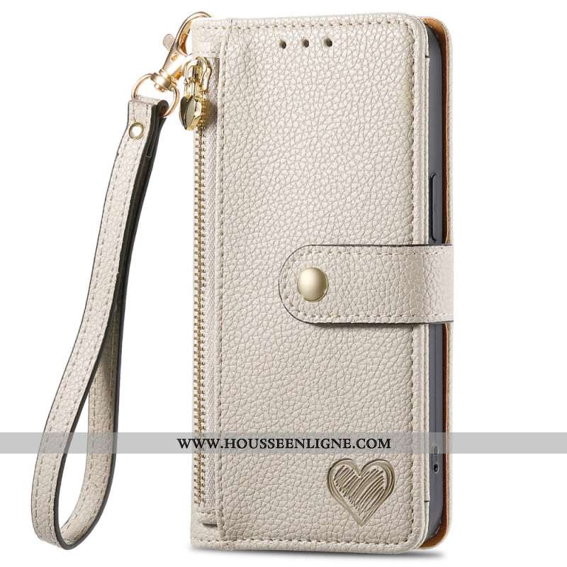 Housse OnePlus Nord 4 Portefeuille Blocage RFID Coeur