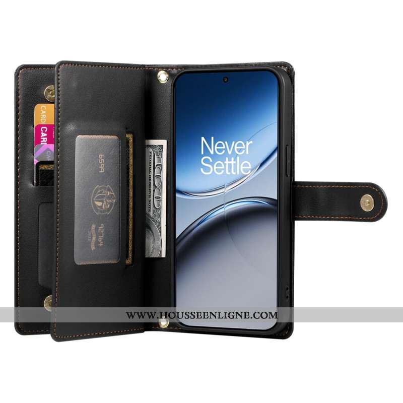 Housse OnePlus Nord 4 Portefeuille avec Lanière et Bandoulière