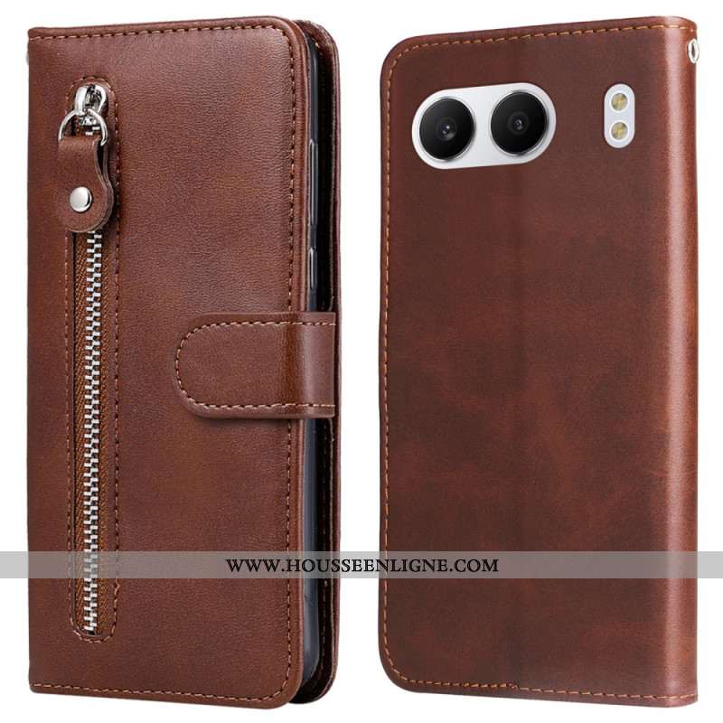 Housse OnePlus Nord 4 Portefeuille à Fermeture Éclair
