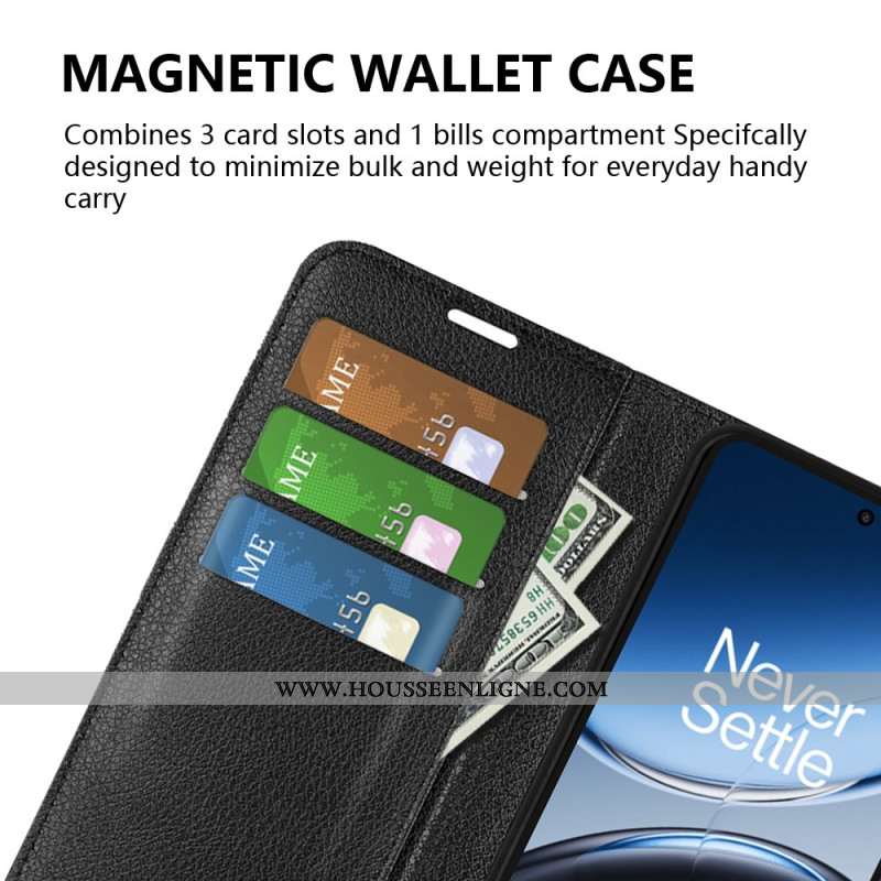 Housse OnePlus Nord 4 Simili Cuir Litchi