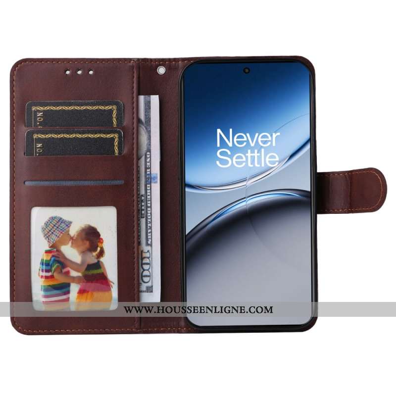 Housse OnePlus Nord 4 Simili Cuir Uni à Lanière