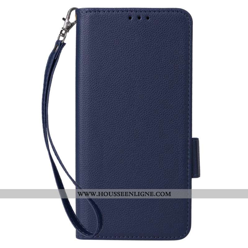 Housse OnePlus Nord 4 Texture Litchi à Lanière