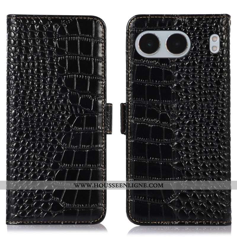 Housse OnePlus Nord 4 Texture de Crocodile