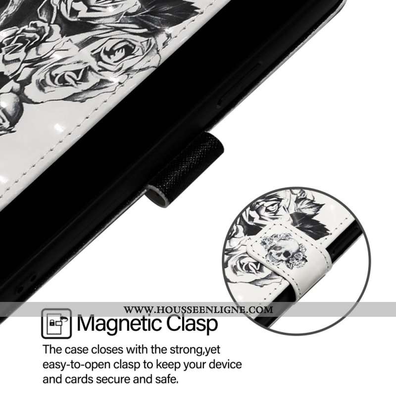 Housse OnePlus Nord 4 Tête de Mort Fleuri