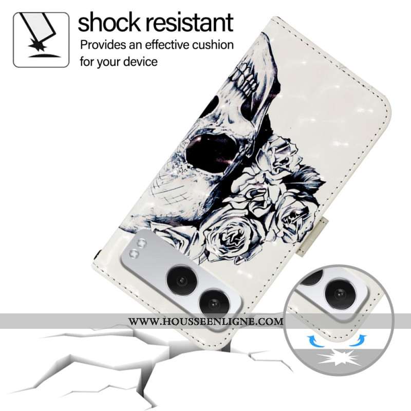 Housse OnePlus Nord 4 Tête de Mort Fleuri