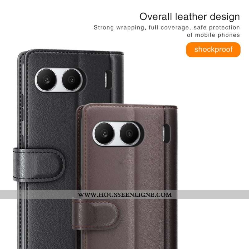 Housse OnePlus Nord 4 Véritable Cuir