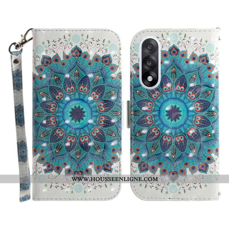 Housse OnePlus Nord 5 5G Mandala Vert à Lanière