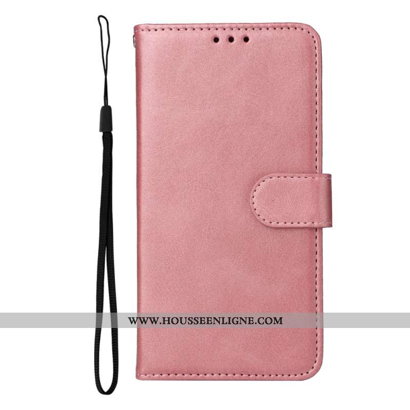 Housse OnePlus Nord 5 Effet Cuir à Lanière