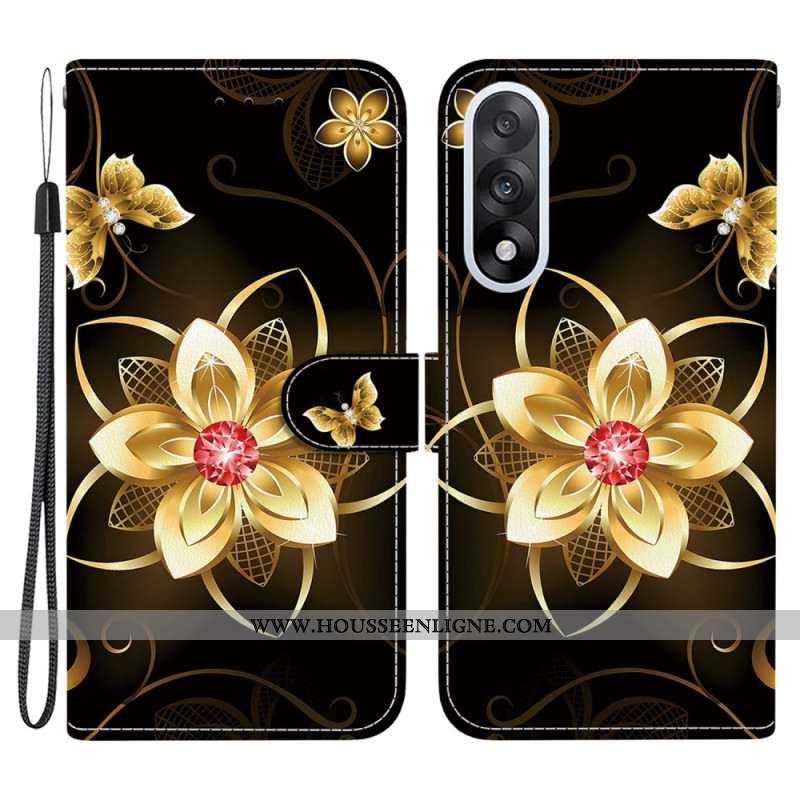 Housse OnePlus Nord 5 Motif Floral Doré