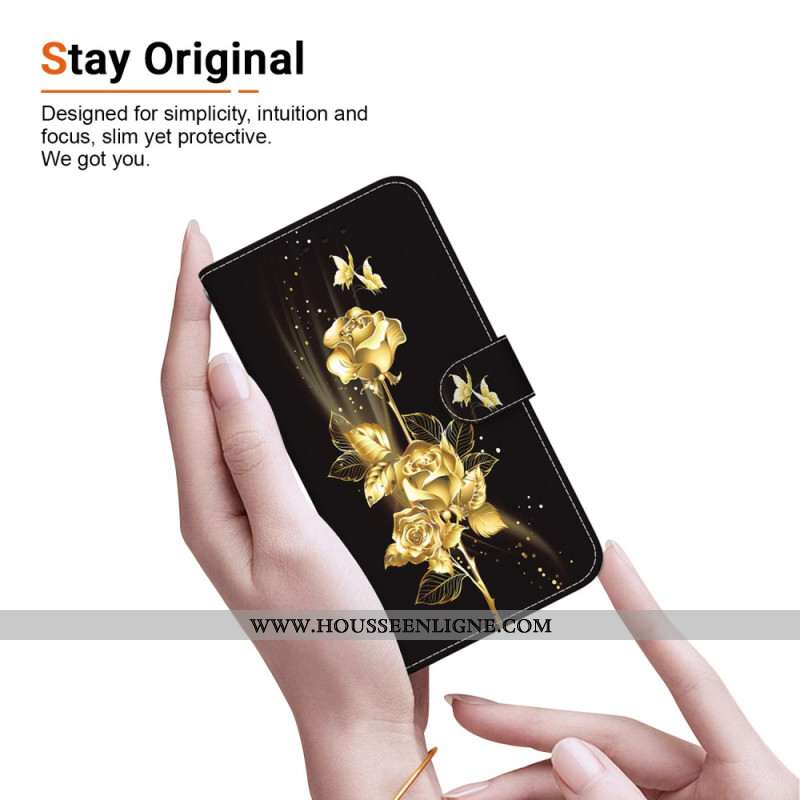 Housse OnePlus Nord 5 Roses Dorées