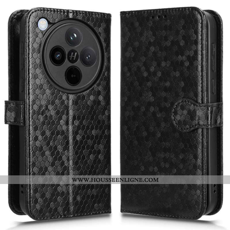 Housse Oppo Find X8 Points Brillants à Lanière