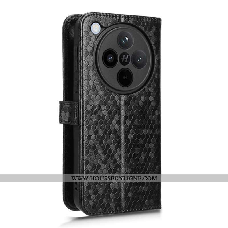 Housse Oppo Find X8 Points Brillants à Lanière