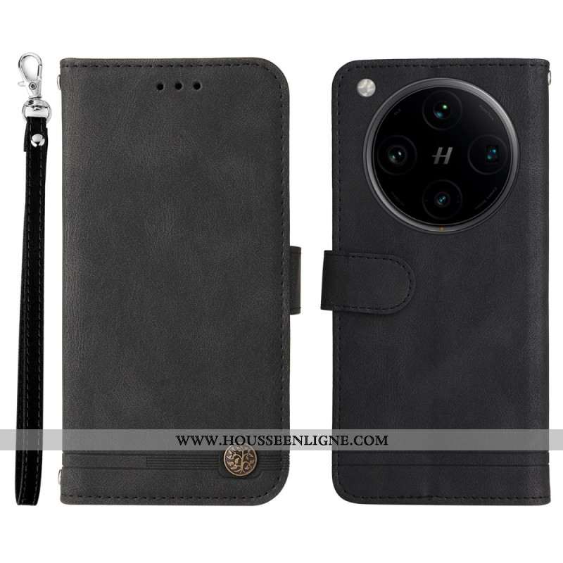 Housse Oppo Find X8 Pro Classique Vintage à Lanière