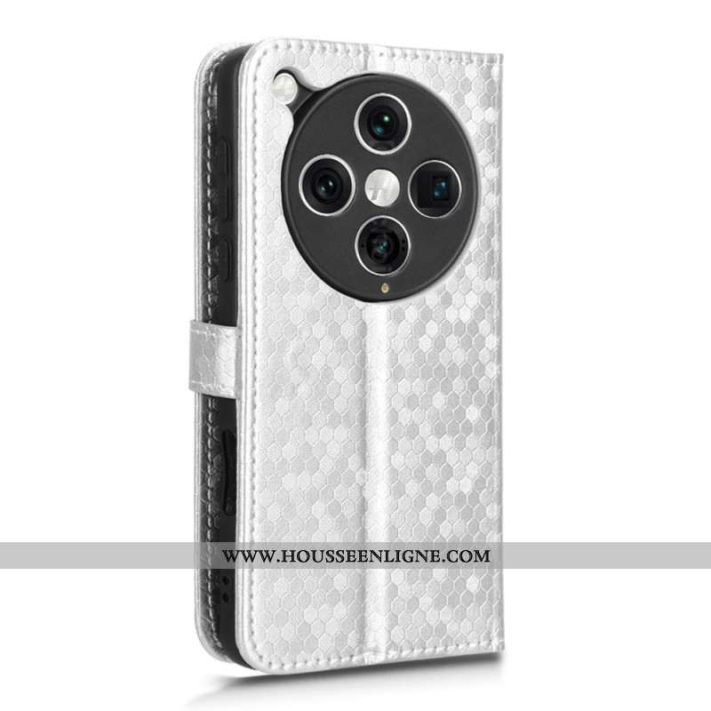 Housse Oppo Find X8 Pro Points Brillants à Lanière