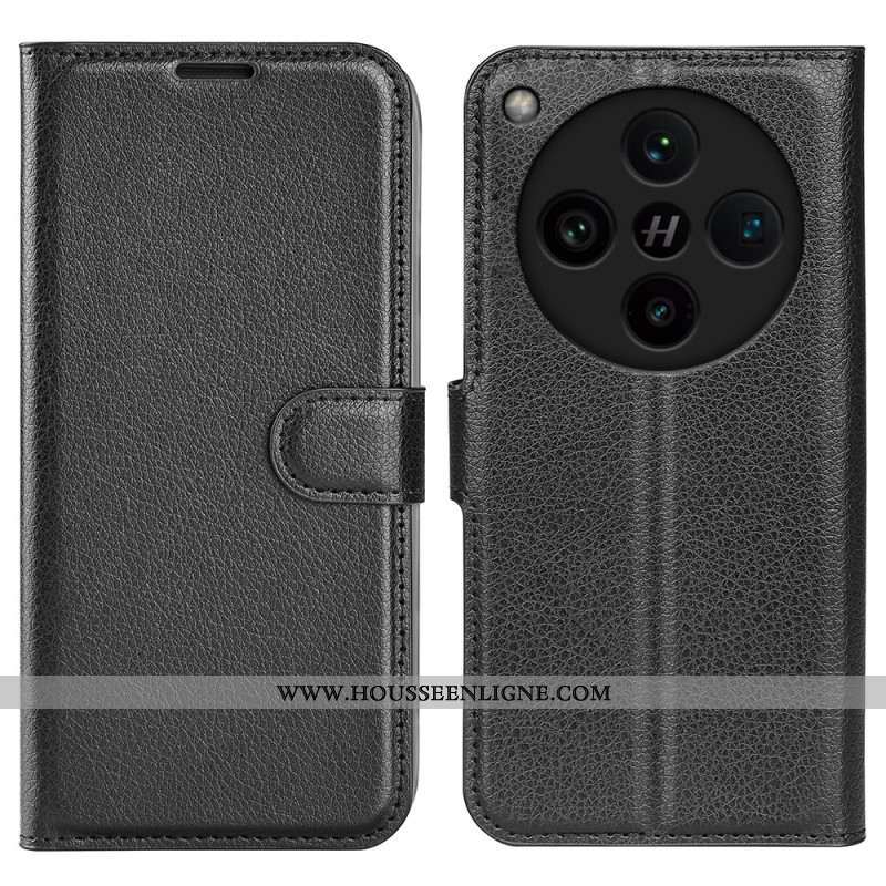 Housse Oppo Find X8 Pro Simili Cuir Litchi Classique