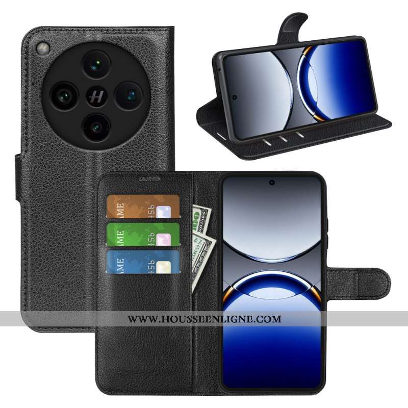 Housse Oppo Find X8 Pro Simili Cuir Litchi Classique