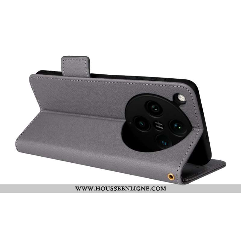 Housse Oppo Find X8 Pro Texture Litchi à Lanière