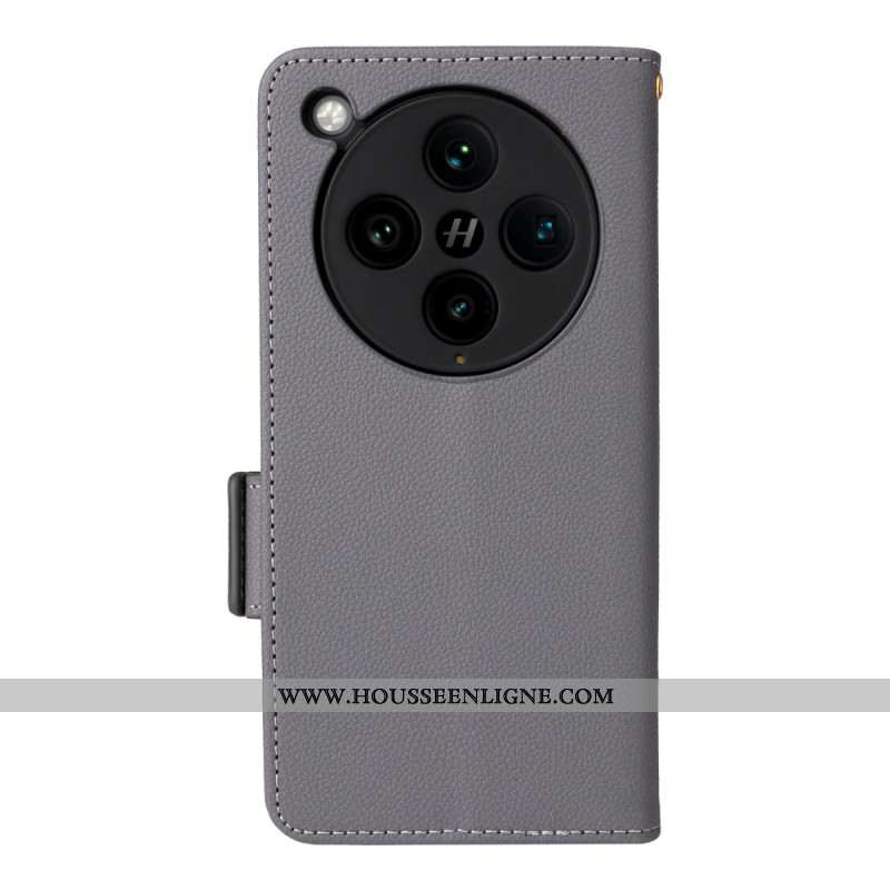 Housse Oppo Find X8 Pro Texture Litchi à Lanière