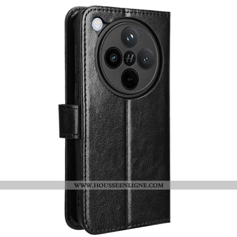 Housse Oppo Find X8 Simili Cuir Flashy