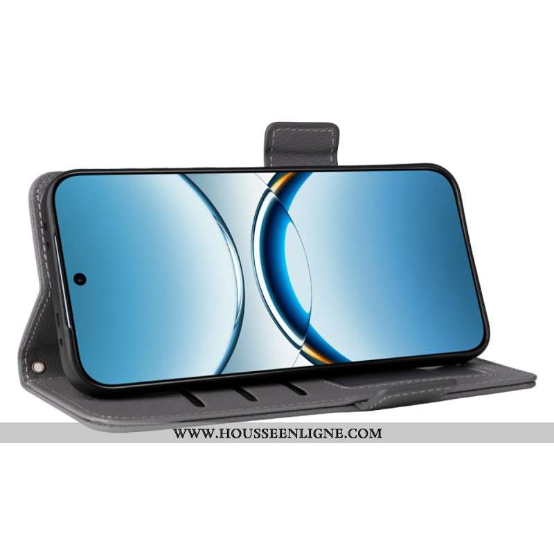 Housse Oppo Find X8 Simili Cuir Litchi à Lanière