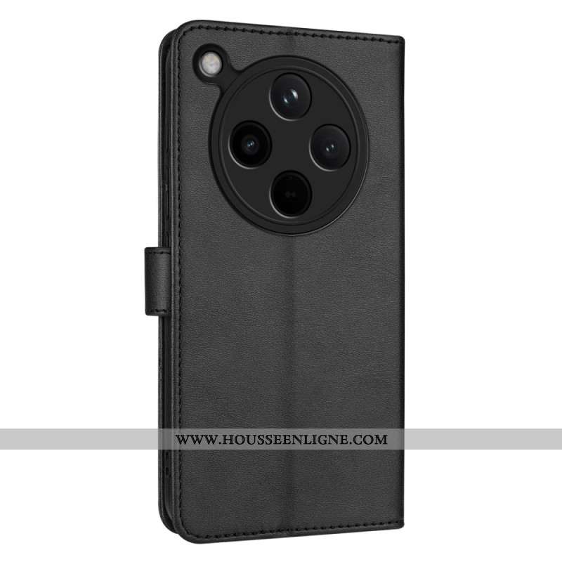 Housse Oppo Find X8 Simili Cuir Uni AZNS