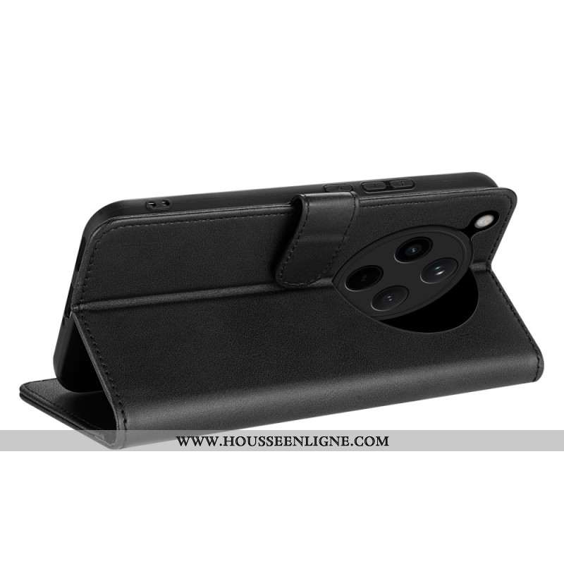 Housse Oppo Find X8 Simili Cuir Uni AZNS