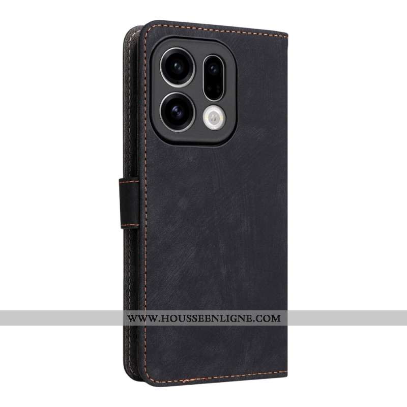 Housse Oppo Find X9 5G Effet Daim à Lanière