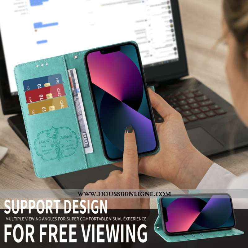 Housse Oppo Find X9 5G Motif Papillon Floral