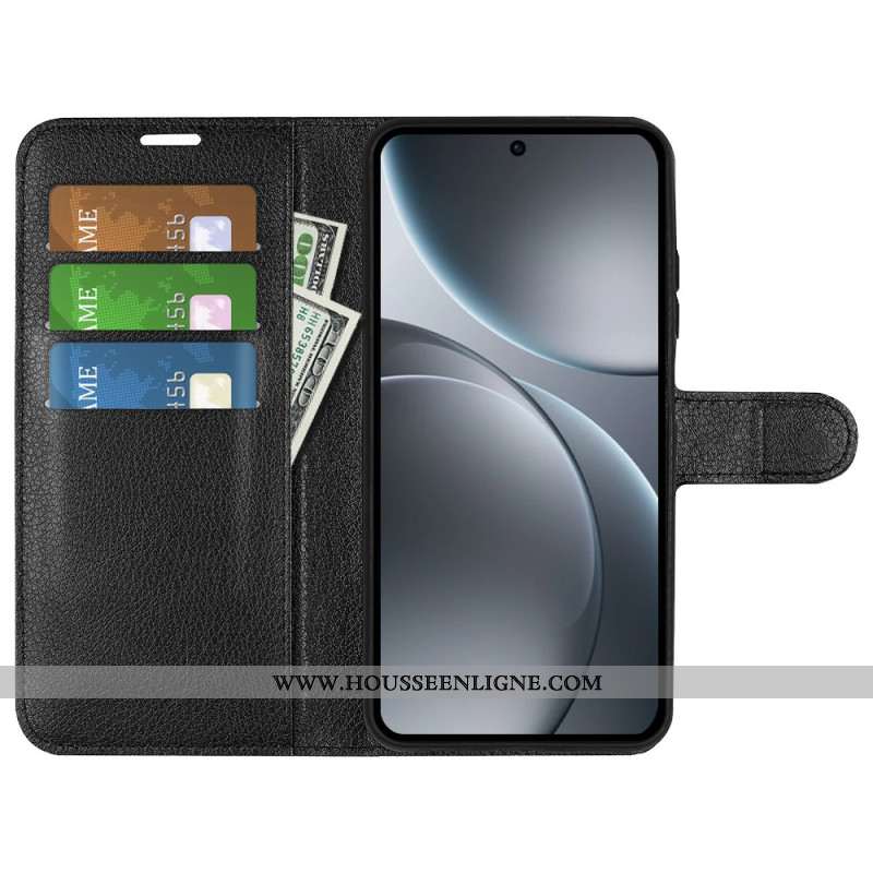 Housse Oppo Find X9 5G Siimili Cuir Litchi