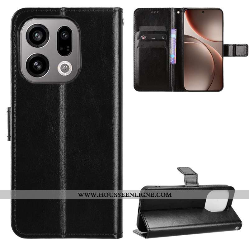 Housse Oppo Find X9 5G Simili Cuir Flashy