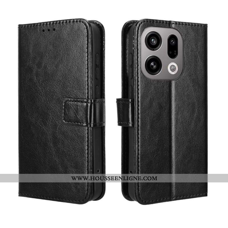 Housse Oppo Find X9 5G Simili Cuir Flashy