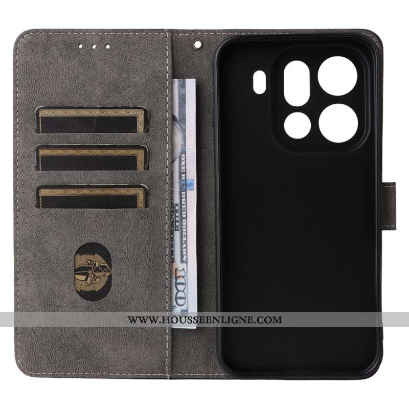 Housse Oppo Find X9 Pro 5G Effet Daim à Lanière