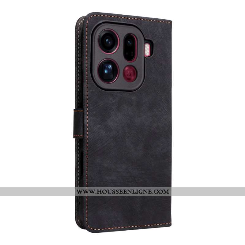 Housse Oppo Find X9 Pro 5G Effet Daim à Lanière