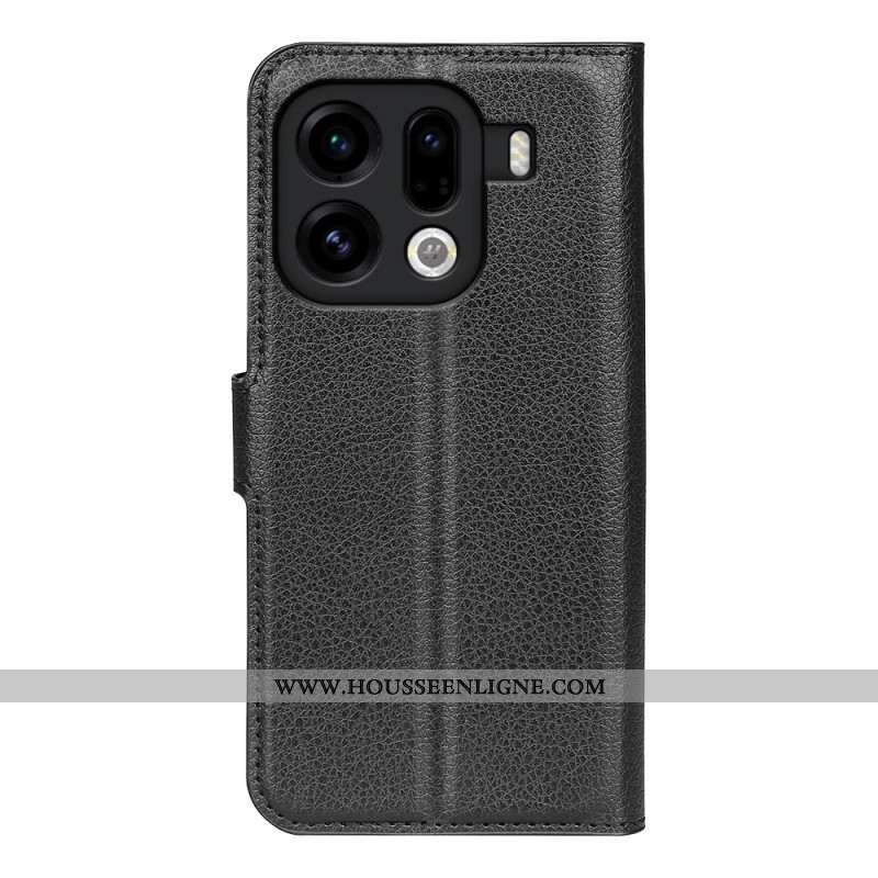 Housse Oppo Find X9 Pro 5G Simili Cuir Litchi