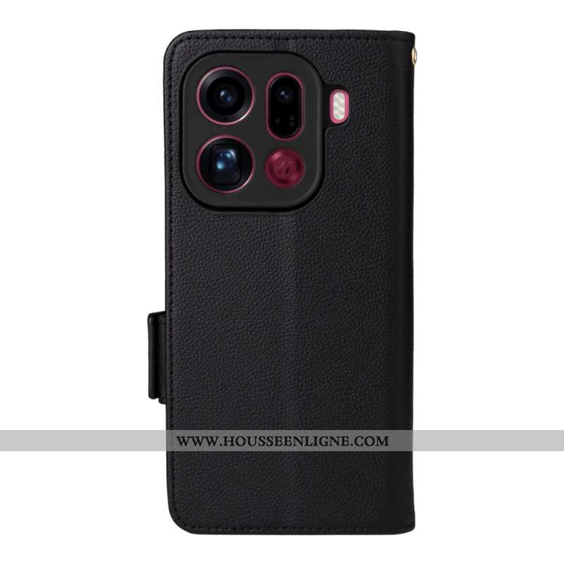 Housse Oppo Find X9 Pro 5G Simili Cuir à Lanière