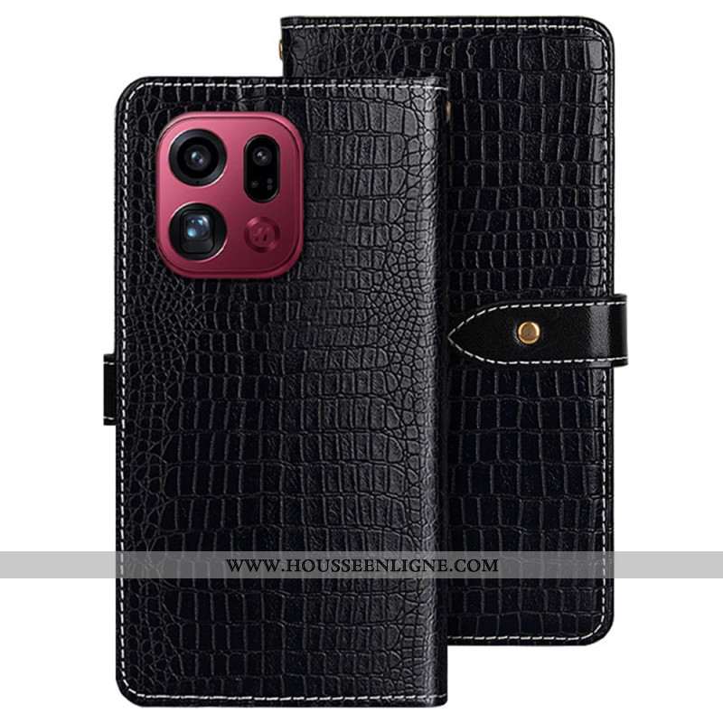 Housse Oppo Find X9 Pro 5G Texture Crocodile IDEWEI