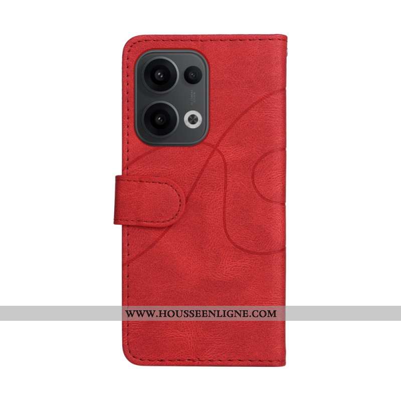 Housse Oppo Reno 13 5G Bicolore Lignes Ondulées
