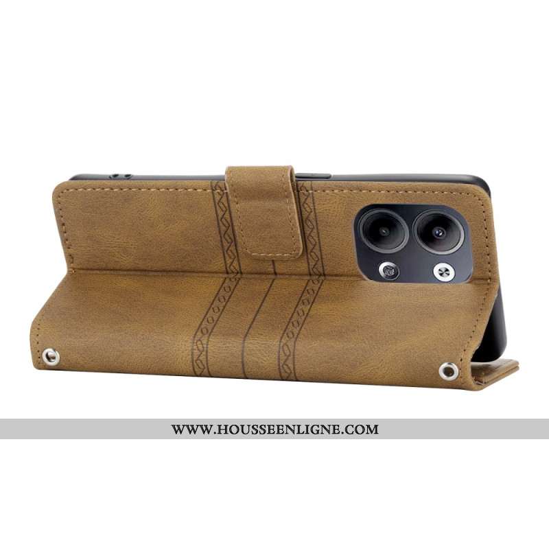 Housse Oppo Reno 13 5G Double Frise à Lanière