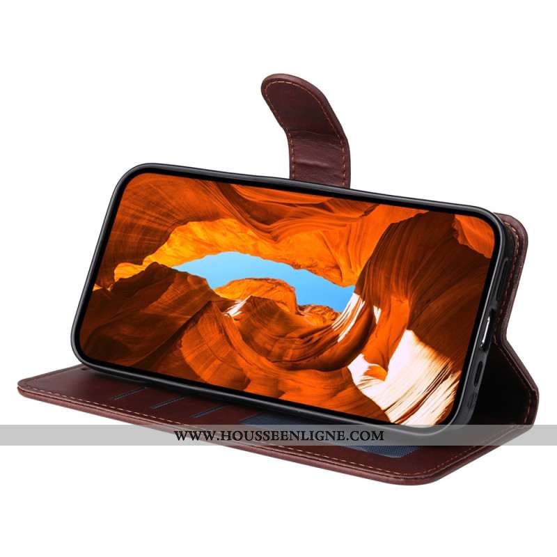 Housse Oppo Reno 13 5G Effet Cuir Uni à Lanière