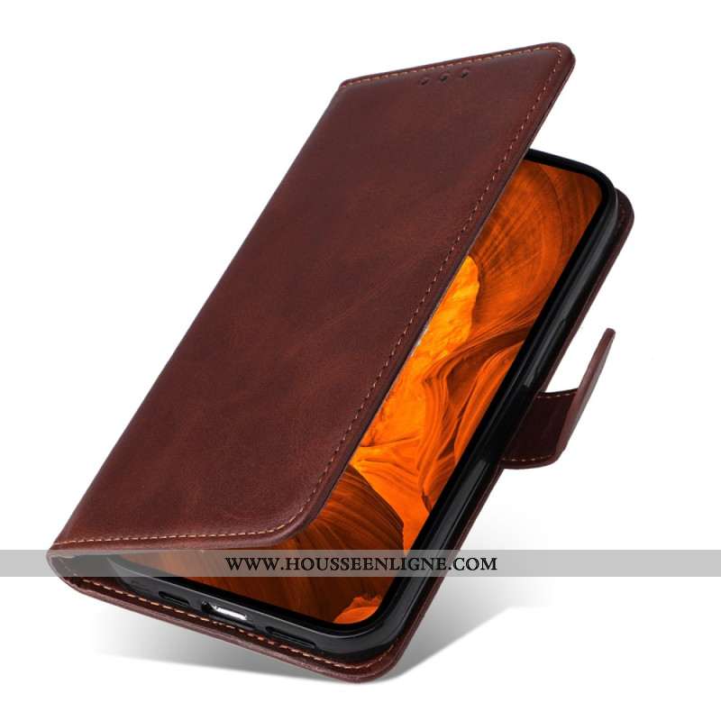 Housse Oppo Reno 13 5G Effet Cuir Uni à Lanière